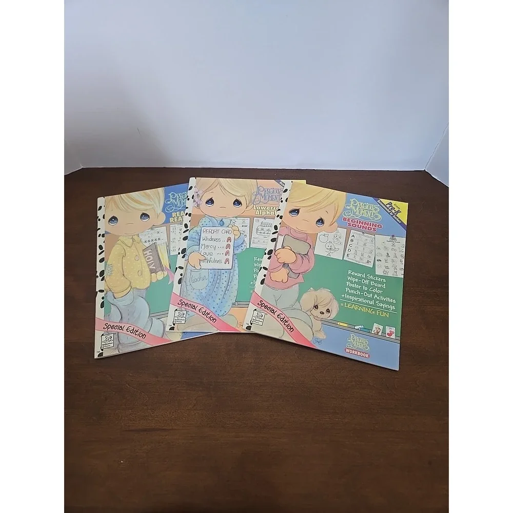 Precious‎ Moments Christian Homeschool Workbooks Lot of 3 Pre-K Phonics